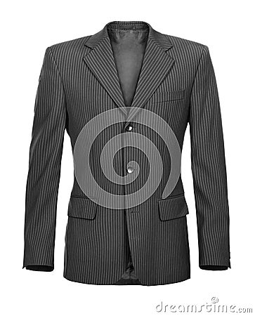 Fashionable men`s jacket isolated on white Stock Photo