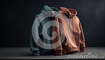 Fashionable men wool jacket with zipper pocket generated by AI Stock Photo