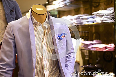 Fashionable mens suit on mannequin Stock Photo