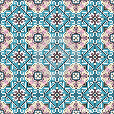 Fashionable pattern in the Arab style, seamless background, arabesque vector. Vector Illustration