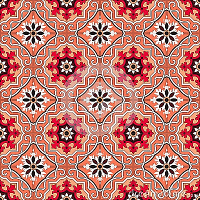 Fashionable pattern in the Arab style, seamless background, arabesque vector. Vector Illustration