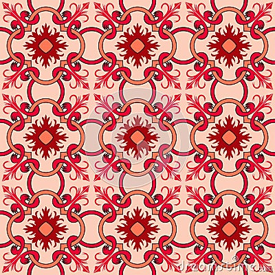 Fashionable pattern in the Arab style, seamless background, arabesque vector. Vector Illustration