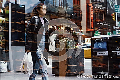 Street fashion in New York, Manhattan. Editorial Stock Photo