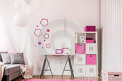 Fashionable room with modern furniture Stock Photo