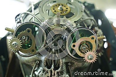 Fashionable steam punk goggles accessories collection Stock Photo