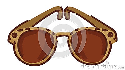 Fashionable sunglasses with plastic frame vector Vector Illustration