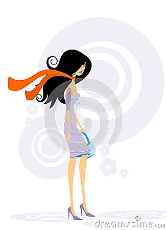 Fashionable woman Vector Illustration