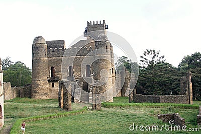 Fasil Ghebbi, fortress city in Gondar, Amhara Stock Photo