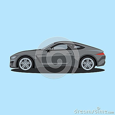 Fast and Agile Coupe Car for a Dynamic Driving Experience Vector Illustration