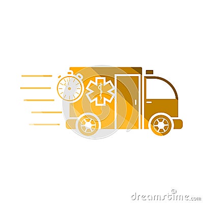 Fast Ambulance Car Icon Vector Illustration