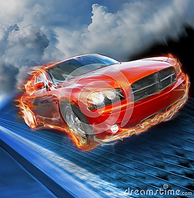 Fast car Stock Photo