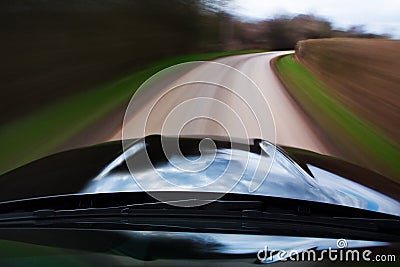 Fast car motion blur Stock Photo