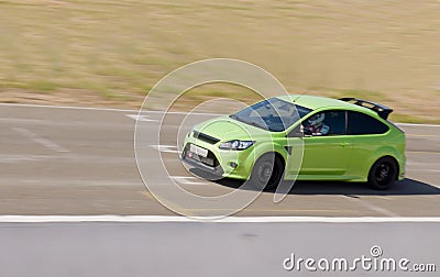 Fast car in a race Stock Photo