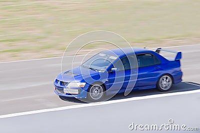 Fast car in a race Stock Photo