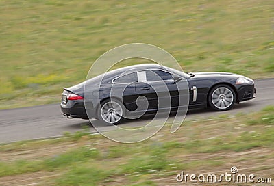 Fast car in a race Stock Photo