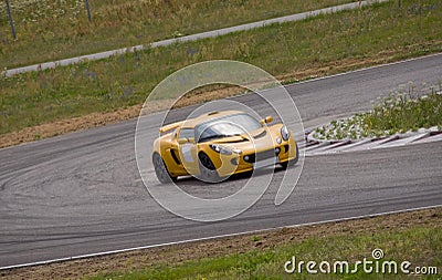 Fast car in a race Stock Photo