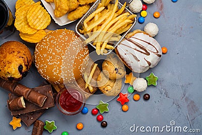 Fast carbohydrates food Stock Photo