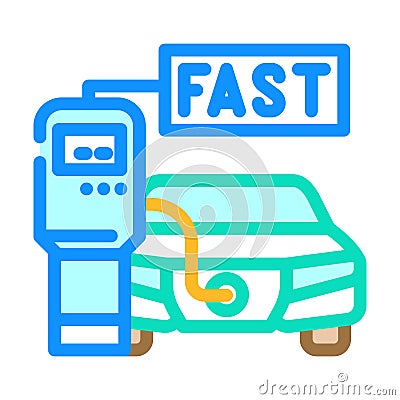 fast charging electric color icon vector illustration Vector Illustration