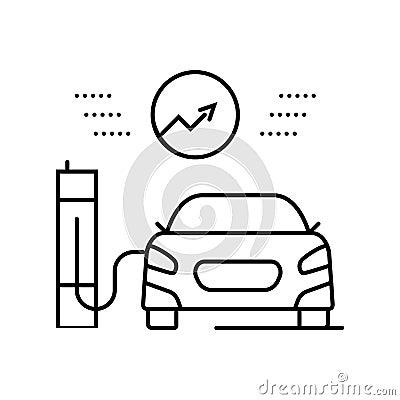 fast charging electric line icon vector illustration Vector Illustration