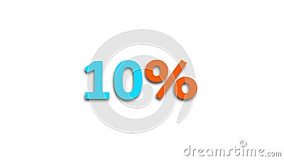 Fast counting of percents. Loading process. Computer generated abstract background. 3d rendering Stock Photo