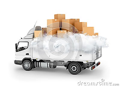 Fast delivery service, cartons Cartoon Illustration