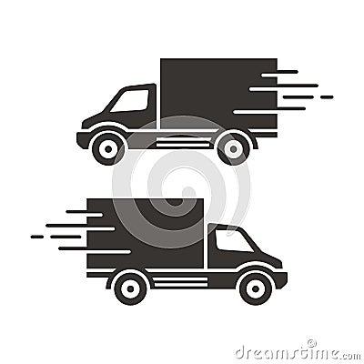 Fast delivery truck Stock Photo