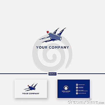 Fast Drone cam abstract star logo military Vector Illustration