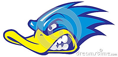 Fast duck mascot Vector Illustration