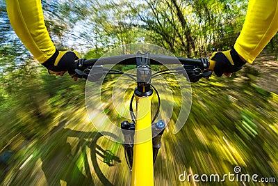 Fast dynamic bicycle Stock Photo