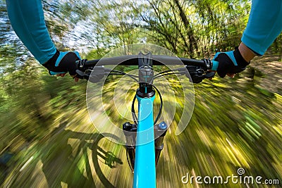 Fast dynamic bicycle Stock Photo