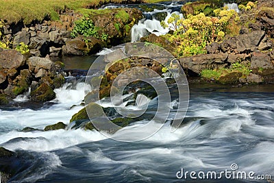 Fast flowing river Stock Photo