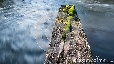 Fast Flowing River On A Brisk Day Stock Photo