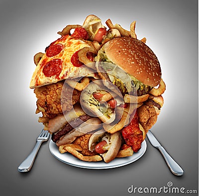 Fast Food Diet Stock Photo