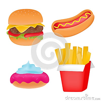 Fast Food Vector Illustration