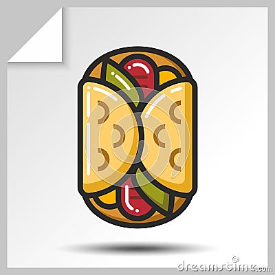 Fast food icons_10 Vector Illustration