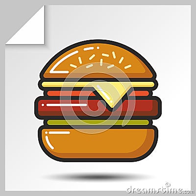 Fast food icons_3 Vector Illustration