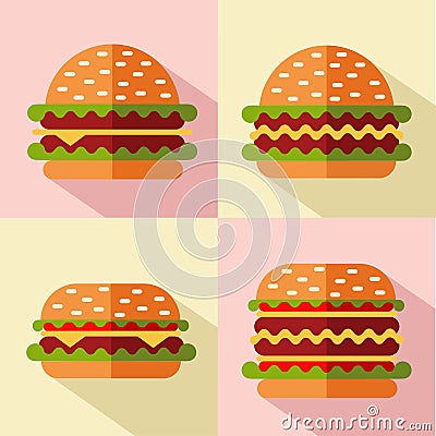 Fast food icons Vector Illustration