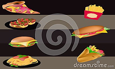 Fast food illustration Cartoon Illustration