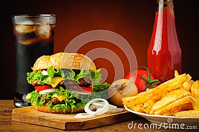 Fast food menu Stock Photo