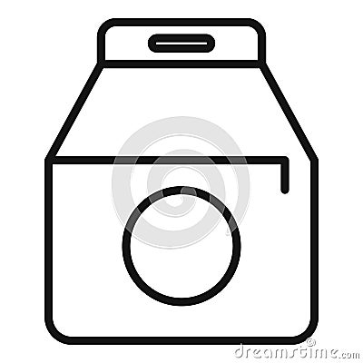 Fast food package icon outline vector. Homemade lunch Stock Photo