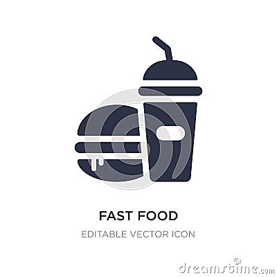 fast food restaurant icon on white background. Simple element illustration from Food concept Vector Illustration