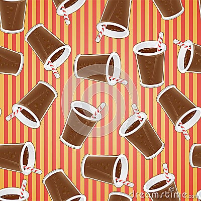 Fast food seamless pattern background Vector Illustration