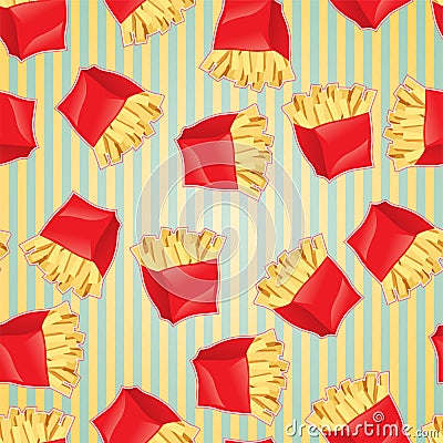 Fast food seamless pattern background Vector Illustration