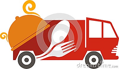 Fast food vehicle logo Vector Illustration