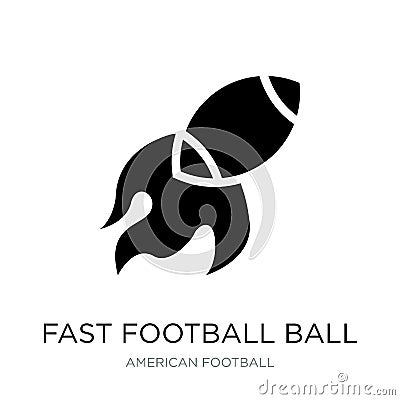 fast football ball icon in trendy design style. fast football ball icon isolated on white background. fast football ball vector Vector Illustration