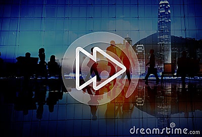Fast Forward Multimedia Music Audio Concept Stock Photo