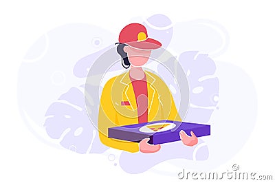 Fast free delivery. Vector Illustration