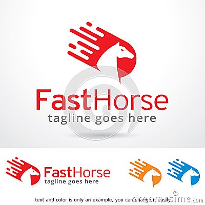 Fast Horse Logo Template Design Vector, Emblem, Design Concept, Creative Symbol, Icon Vector Illustration