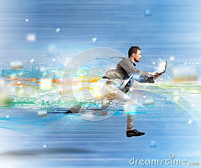 Fast internet concept Stock Photo