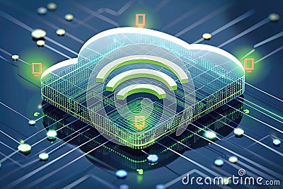 Fast internet wifi, connectivity with high-speed wireless networks, enabling seamless browsing, streaming, and Stock Photo